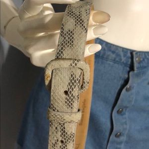 Python snake print belt